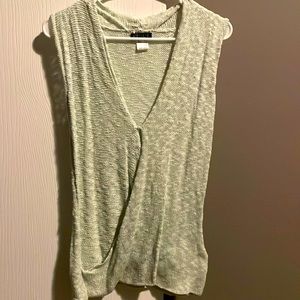Venus brand sweater cover up in mint green. Perfect item for layering.